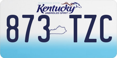 KY license plate 873TZC