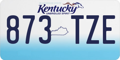 KY license plate 873TZE