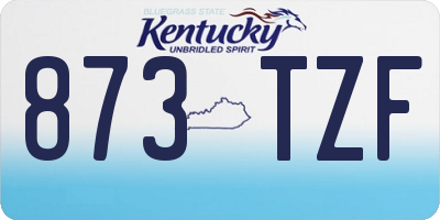 KY license plate 873TZF