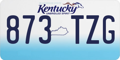 KY license plate 873TZG