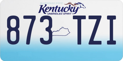 KY license plate 873TZI