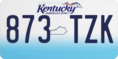 KY license plate 873TZK