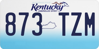 KY license plate 873TZM