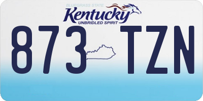 KY license plate 873TZN