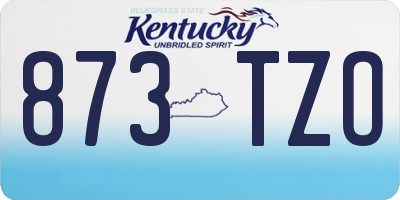 KY license plate 873TZO