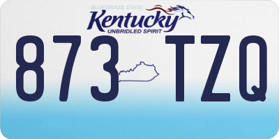 KY license plate 873TZQ
