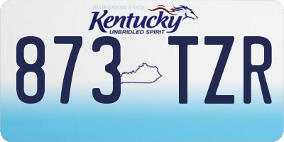 KY license plate 873TZR