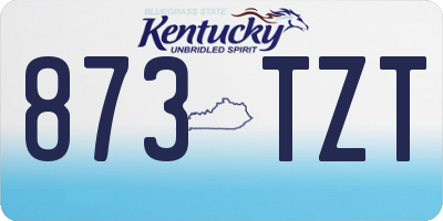 KY license plate 873TZT