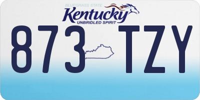 KY license plate 873TZY