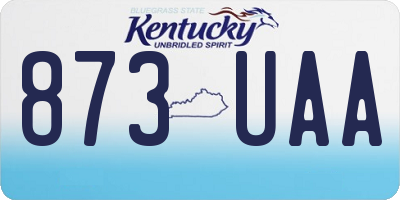 KY license plate 873UAA