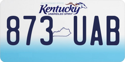 KY license plate 873UAB