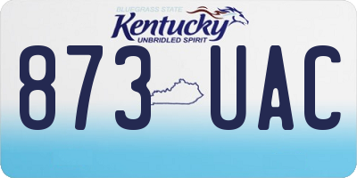KY license plate 873UAC