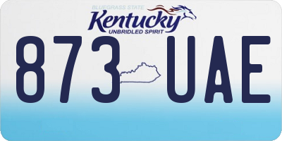 KY license plate 873UAE
