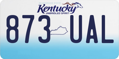 KY license plate 873UAL