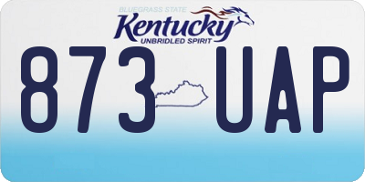 KY license plate 873UAP