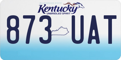 KY license plate 873UAT