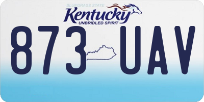 KY license plate 873UAV