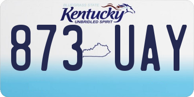 KY license plate 873UAY