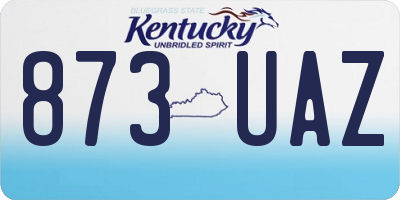 KY license plate 873UAZ