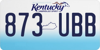 KY license plate 873UBB