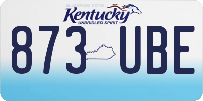 KY license plate 873UBE