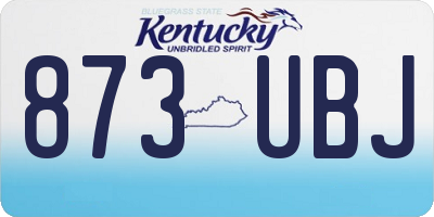 KY license plate 873UBJ