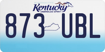 KY license plate 873UBL
