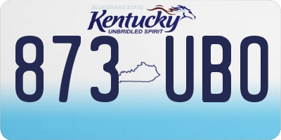 KY license plate 873UBO
