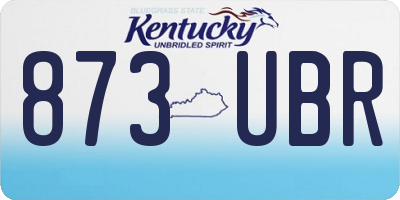KY license plate 873UBR