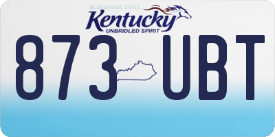 KY license plate 873UBT