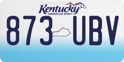 KY license plate 873UBV