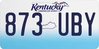 KY license plate 873UBY
