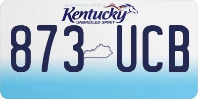 KY license plate 873UCB