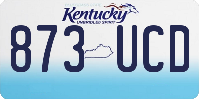 KY license plate 873UCD