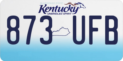 KY license plate 873UFB