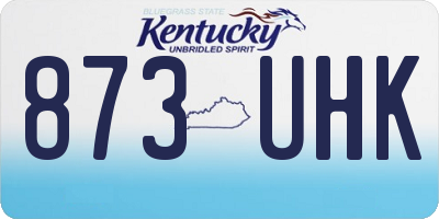 KY license plate 873UHK