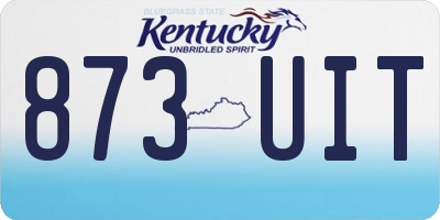 KY license plate 873UIT