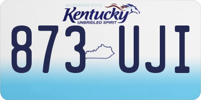 KY license plate 873UJI