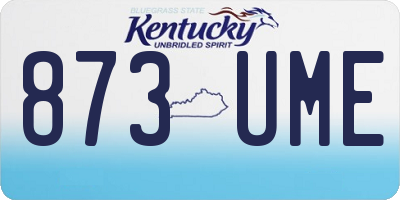 KY license plate 873UME