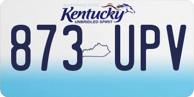 KY license plate 873UPV