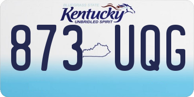 KY license plate 873UQG