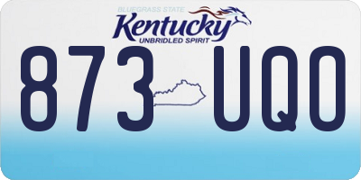 KY license plate 873UQO