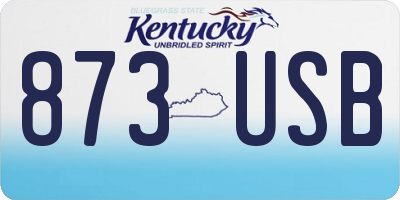 KY license plate 873USB