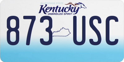 KY license plate 873USC