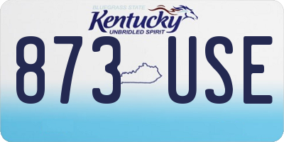KY license plate 873USE