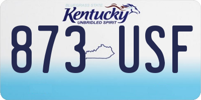 KY license plate 873USF