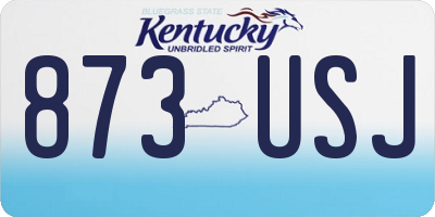 KY license plate 873USJ