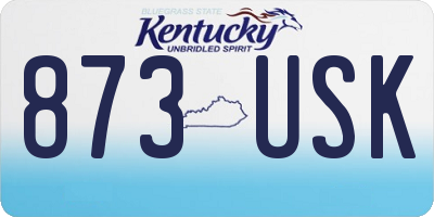 KY license plate 873USK