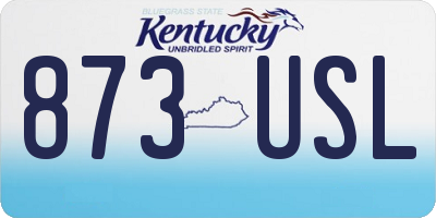 KY license plate 873USL