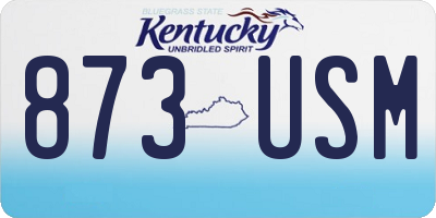 KY license plate 873USM